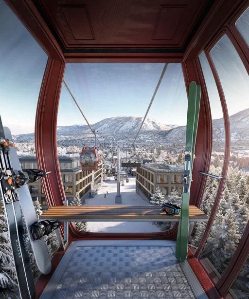 Chalet Alpina — new Lift One combination gondola and chairlift, Aspen Mountain