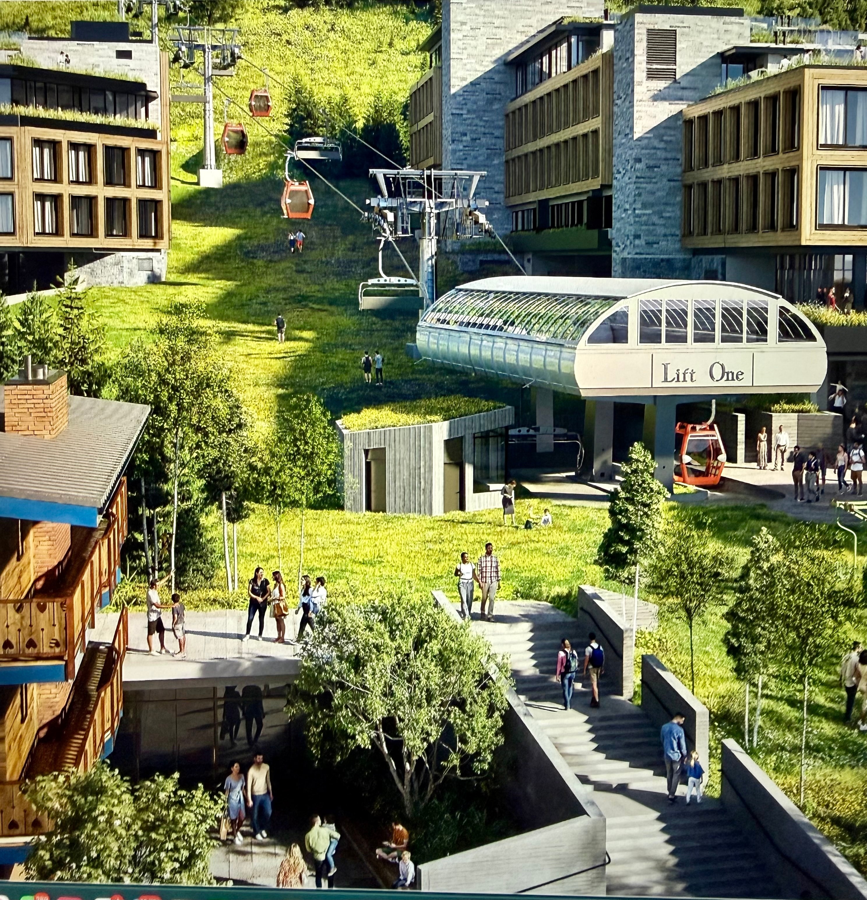 The Lift One site today, where Chalet Alpina and a new chapter in Aspen Mountain's history are taking shape.