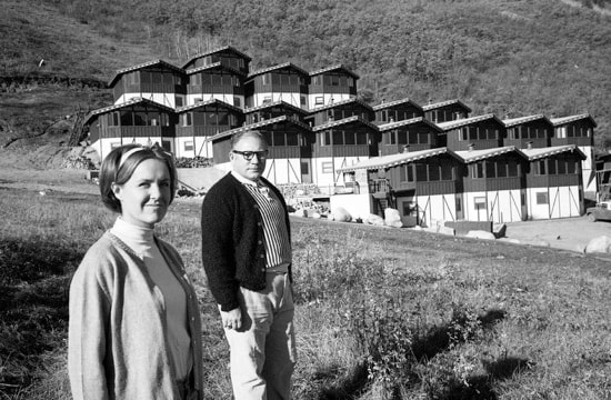 Shadow Mountain at the western base of Aspen Mountain, photographed during an earlier era of the Lift One neighborhood.
